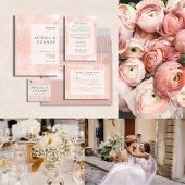 Save The Date Mariage Ovals et Cercles Chic Pêche