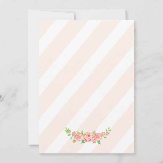 Save The Date Mariage Paeonia Rose (Dos)