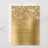 Save The Date Mariage Pailleté Or Feuille (Dos)