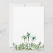 Save The Date Mariage Palmier Aquarelle Moderne (Dos)