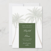 Save The Date Mariage Palmier Vintage (Devant)