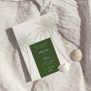 Save The Date Mariage Palmier Vintage