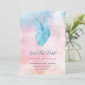 Save The Date Mariage papillon de rêve esthétique  (Debout devant)