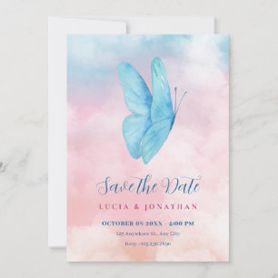 Save The Date Mariage papillon de rêve esthétique 
