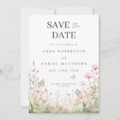 Save The Date Mariage papillon floral (Devant)