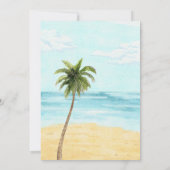 Save The Date Mariage paradis de plage à l'aquarelle (Dos)