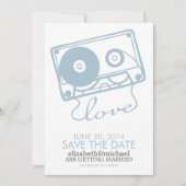 Save The Date Mariage parfait Mix Enregistrer la date {bleu clai (Devant)