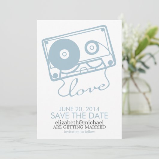 Save The Date Mariage parfait Mix Enregistrer la date {bleu clai (Debout devant)