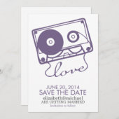 Save The Date Mariage parfait Mix Enregistrer la date {violet} (Devant / Derrière)