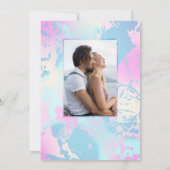 Save The Date Mariage pastel abstrait moderne  (Dos)