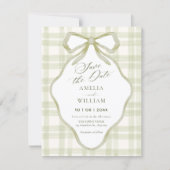 Save The Date Mariage pastel doux arc vert (Devant)