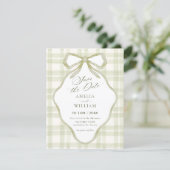 Save The Date Mariage pastel doux arc vert (Debout devant)