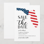 Save The Date Mariage patriotique en Floride (Devant / Derrière)