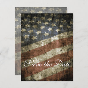 Save The Date Mariage patriotique Vintage américain