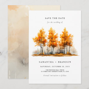 Save The Date Mariage Paysage d'automne Nature