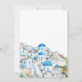 Save The Date Mariage Paysage Méditerranéen Bleu & Blanc (Dos)