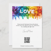 Save The Date 🌈 🐦 Mariage Peint Avec Amour LGBTQ (Dos)