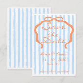 Save The Date Mariage Peint de Couleurs Vives (Devant / Derrière)