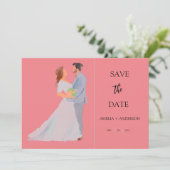Save The Date Mariage personnalisable (Debout devant)