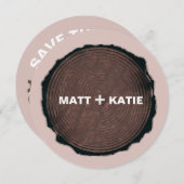 Save The Date Mariage personnalisé Enregistrer la date - Bois sc (Devant / Derrière)