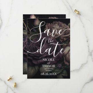 Save The Date Mariage personnalisé Rose Poussiéreuse Rose Foncé
