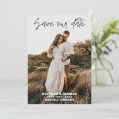 Save The Date Mariage personnalisé rustique Enregistrer la date (Debout devant)