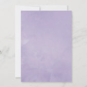 Save The Date Mariage photo à l'aquarelle pastel violet poussiér (Dos)