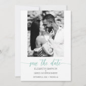 Save The Date Mariage photo Aqua (Devant)