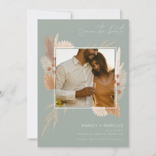 Save The Date Mariage photo automne (Devant)