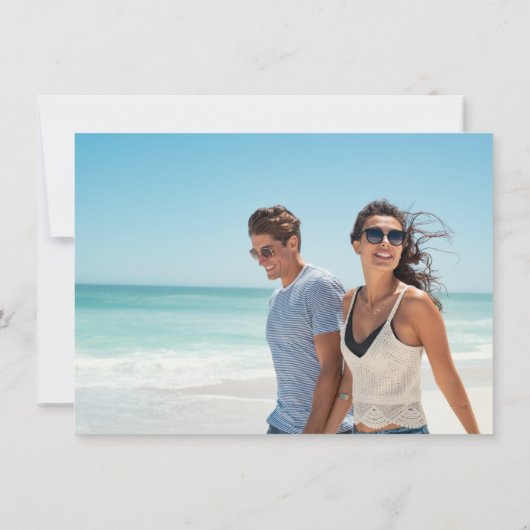 Save The Date Mariage photo aux îles Vierges de la plage tropica (Dos)