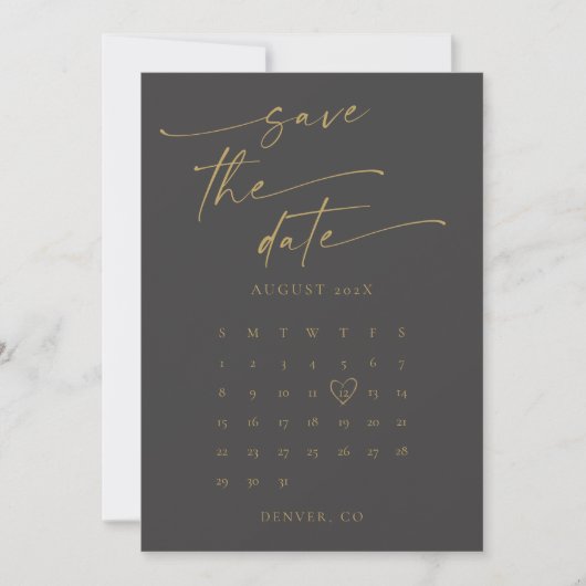 Save The Date MARIAGE photo BLAIRE Modern Calligraphy Script (Devant)