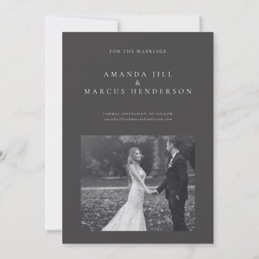 Save The Date MARIAGE photo BLAIRE Modern Calligraphy Script (Dos)