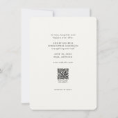 Save The Date Mariage photo blanc de lait végétal floral minimal (Dos)