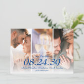 Save The Date Mariage photo Blue Mediterranean Lemon Three (Debout devant)