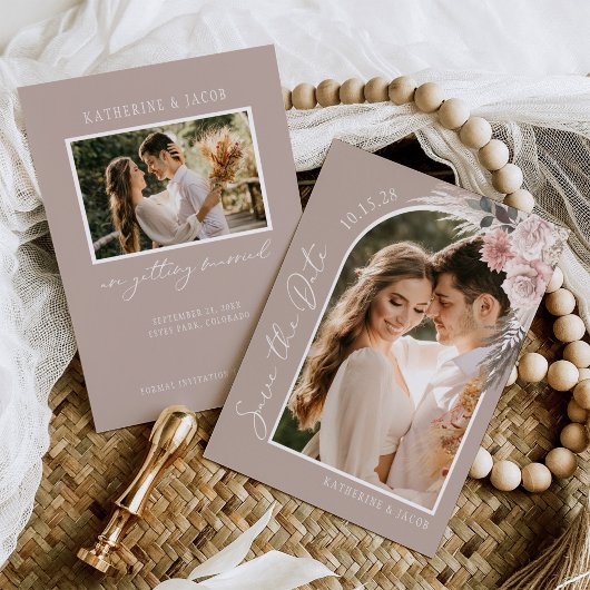 Save The Date Mariage photo Boho