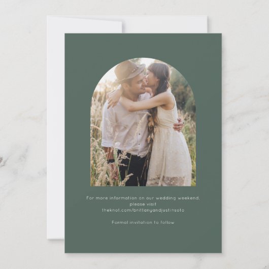 Save The Date Mariage photo Boho Green Two (Dos)