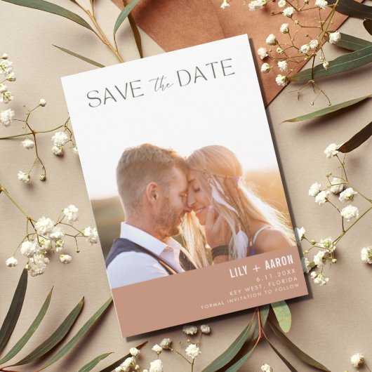 Save The Date Mariage photo Boho moderne