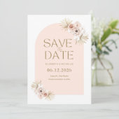 Save The Date Mariage photo Boho Pampas Grass (Debout devant)