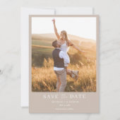Save The Date Mariage photo Boho simple (Devant)