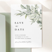 Save The Date Mariage Photo Botanique Vert Sauge