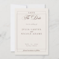 Mariage photo calligraphié Classique Choco Ivoire