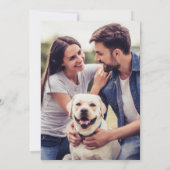 Save The Date Mariage Photo Calligraphie Minimaliste Moderne (Dos)