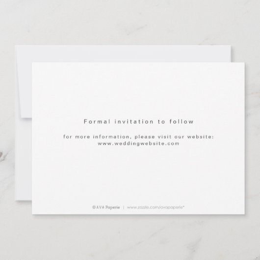 Save The Date Mariage photo calligraphie moderne enregistrer la  (Dos)