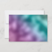 Save The Date Mariage Photo Céleste Turquoise Violet Argent (Dos)