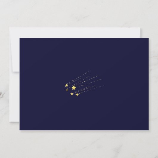 Save The Date Mariage photo Celestial Midnight Blue Gold Moon (Dos)