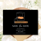 Save The Date Mariage photo Cigar Whiskey