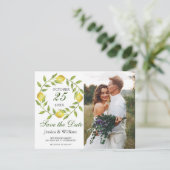 Save The Date Mariage photo citrons couronne Enregistrer la cart (Debout devant)