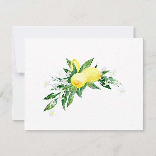 Save The Date Mariage photo citrons couronne Enregistrer la cart (Dos)