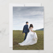 Save The Date Mariage Photo Classique Noir Moderne (Dos)