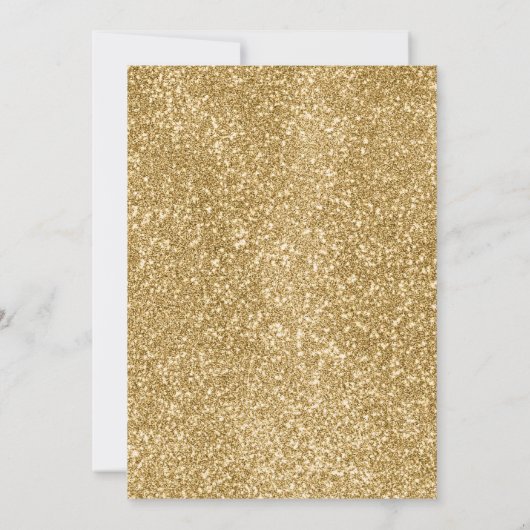 Save The Date Mariage photo Coeur Parties scintillant Blanc & Or (Dos)